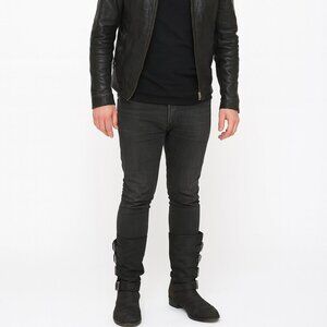 Men's Giuseppe Zanotti Nubuck Mid-Calf Moto Boots Size 41